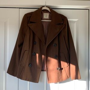 Old Navy Wool Blend Peacoat — Cinnamon